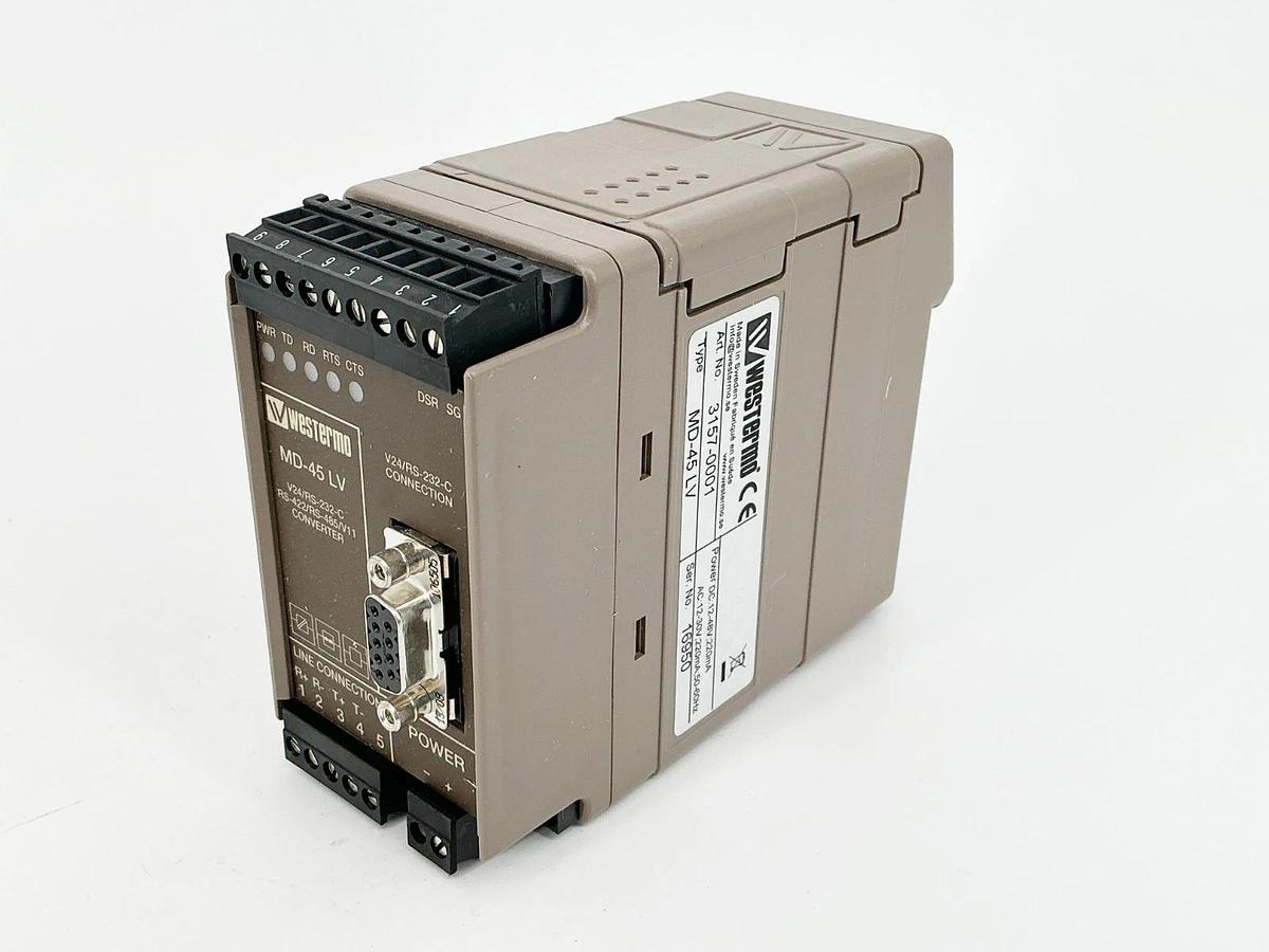 New Westermo MD-45 LV Converter 12-48V 220mA 50/60Hz 3157-0001