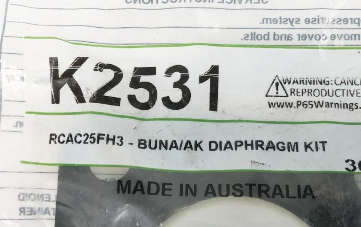 New Goyen K2531 Diaphragm Kit RCAC25FH3-BUNA/AK