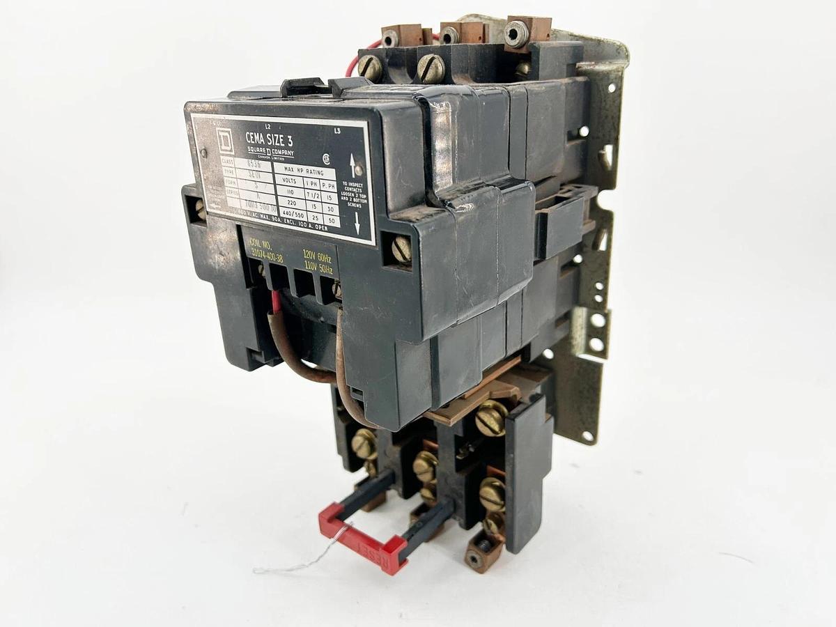 Used Square D 8536SEO1V02S Starter 90A 600V 3Phase 3P 110/120V 50/60Hz NEMA 3