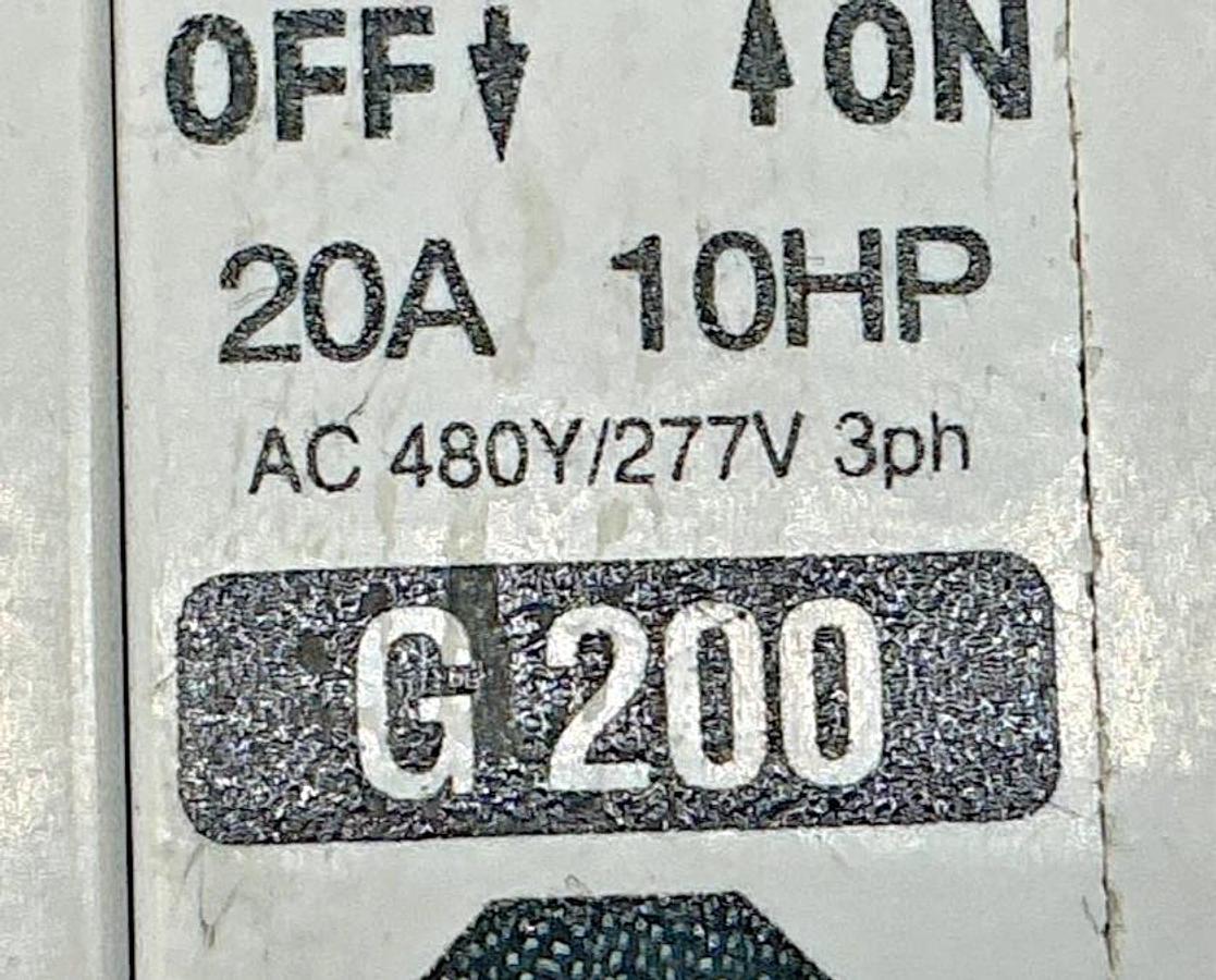 New Allen Bradley 1492-CB3G200 Ser C Circuit Breaker 3P 20A AC 480Y/277V -No Box