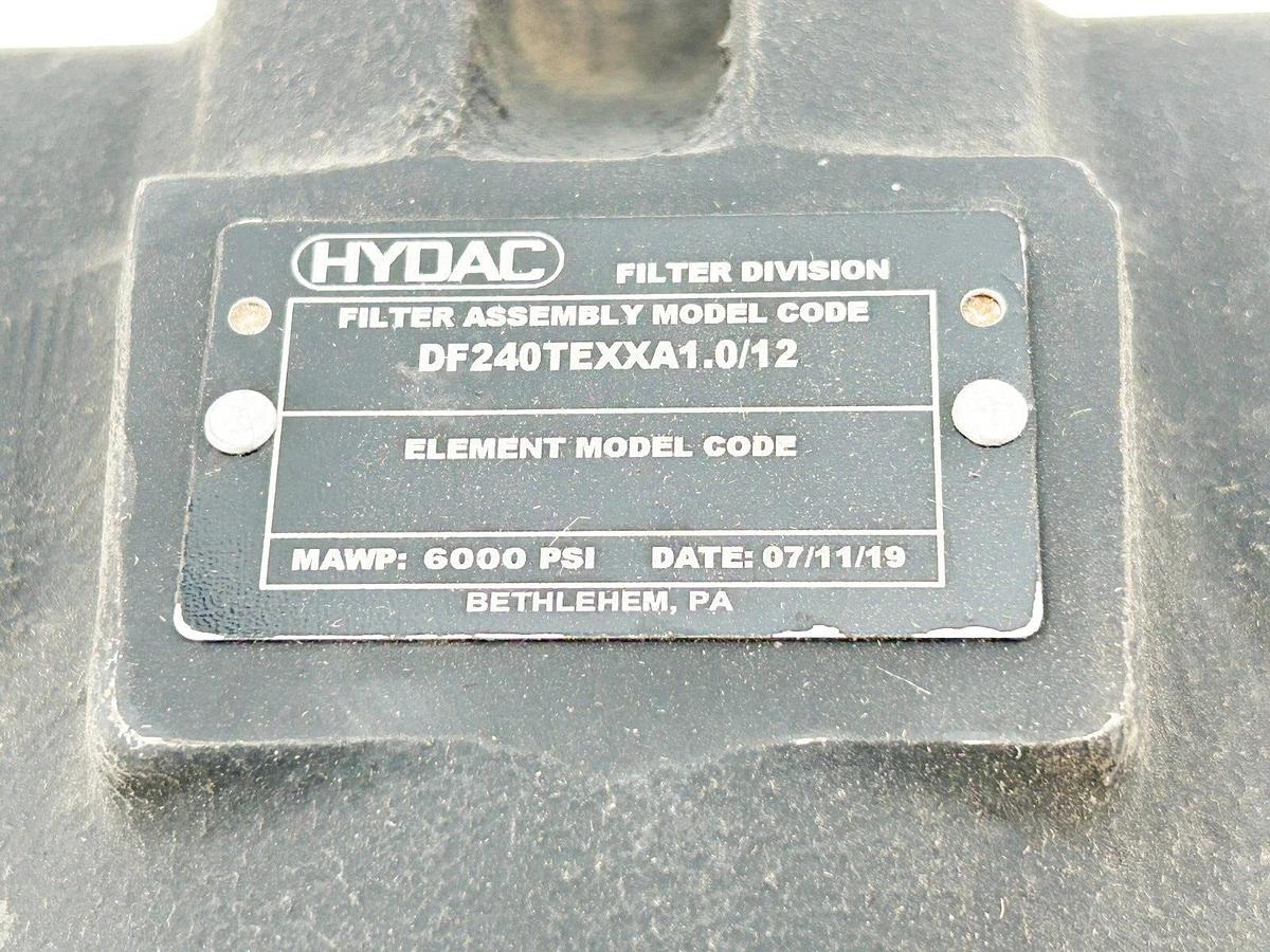 New Hydac 2063288 Inline FIlter DF240TEXXA1.0/12 6000PSI 200GPM