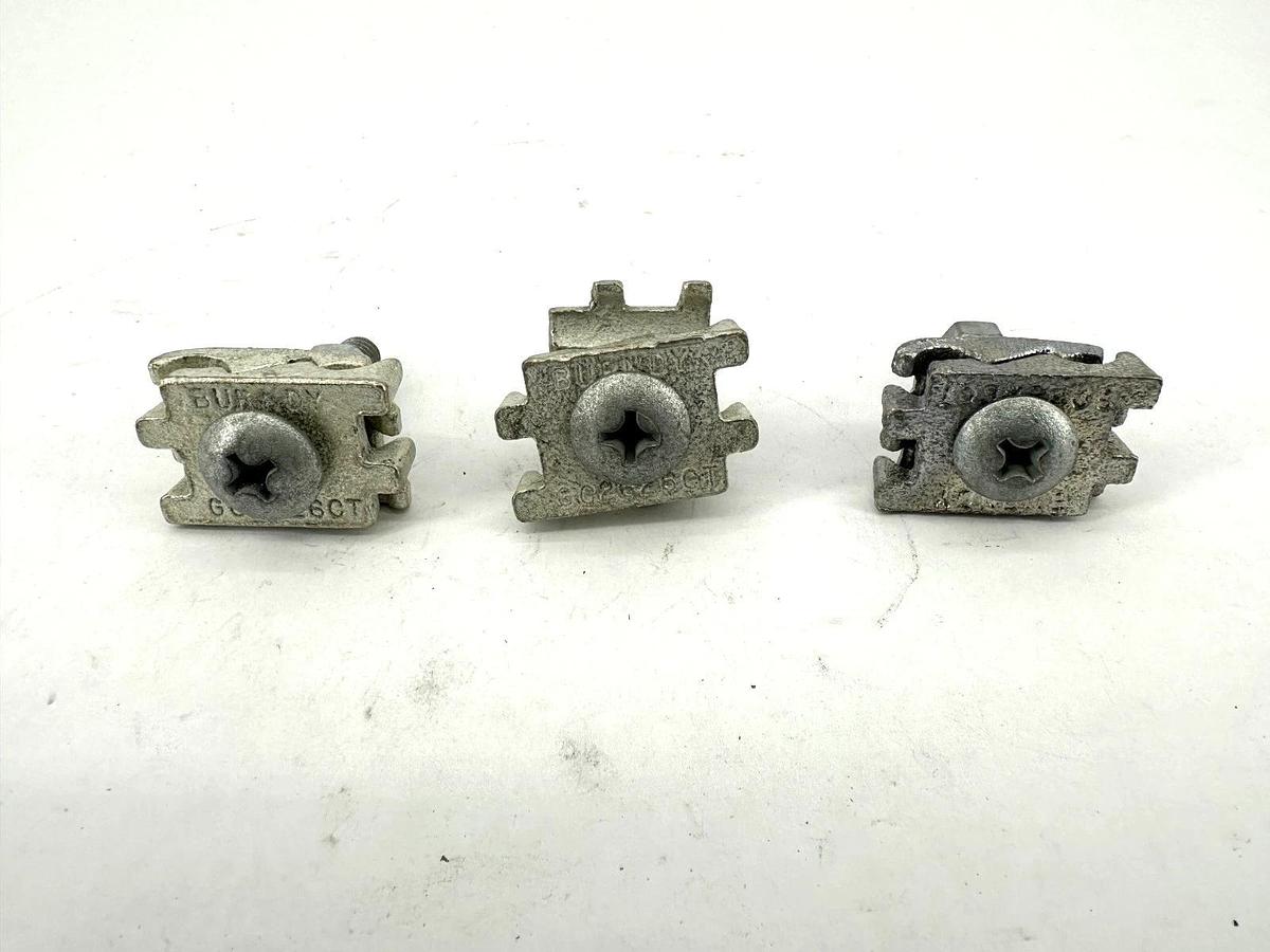 Lot of 3 New Burndy GC2626CT Cabletray Ground Clamp 2/0AWG - No Box