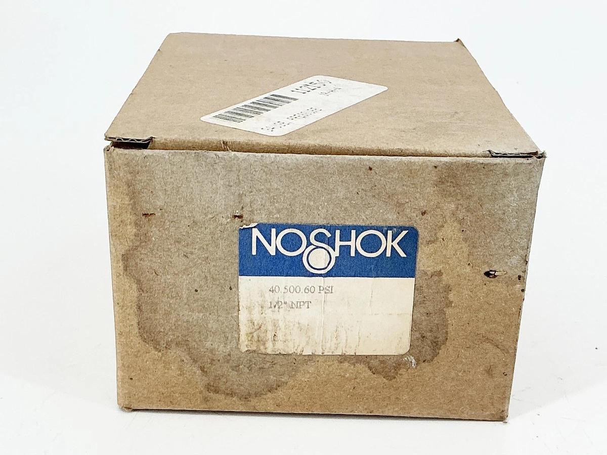 New NoShok 40-500-60 Pressure Gauge 4" Face 1/2"NPT 60PSI