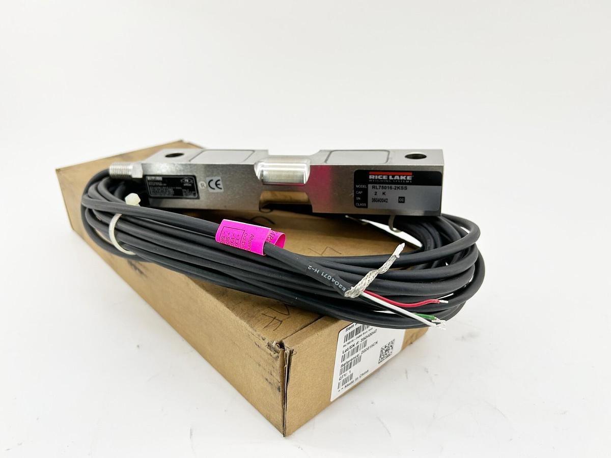 New Rice Lake RL75016-2KSS Double Ended Beam Load Cell Sensor 2000LB 25' Cable