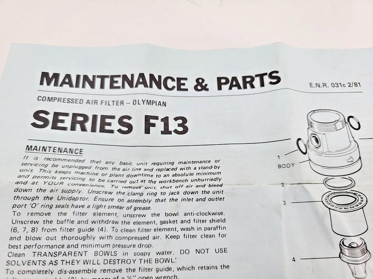 New Norgren F13-3-GK Gasket Repair Kit