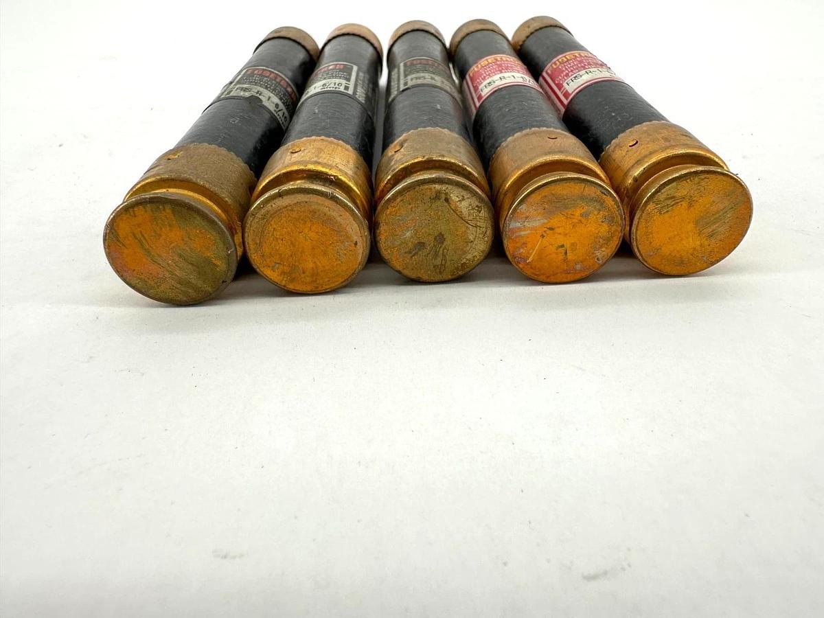 Lot of 5 New Bussmann Fusetron FRS-R-1-6/10 Fuses 600VAC/300VDC - No Box