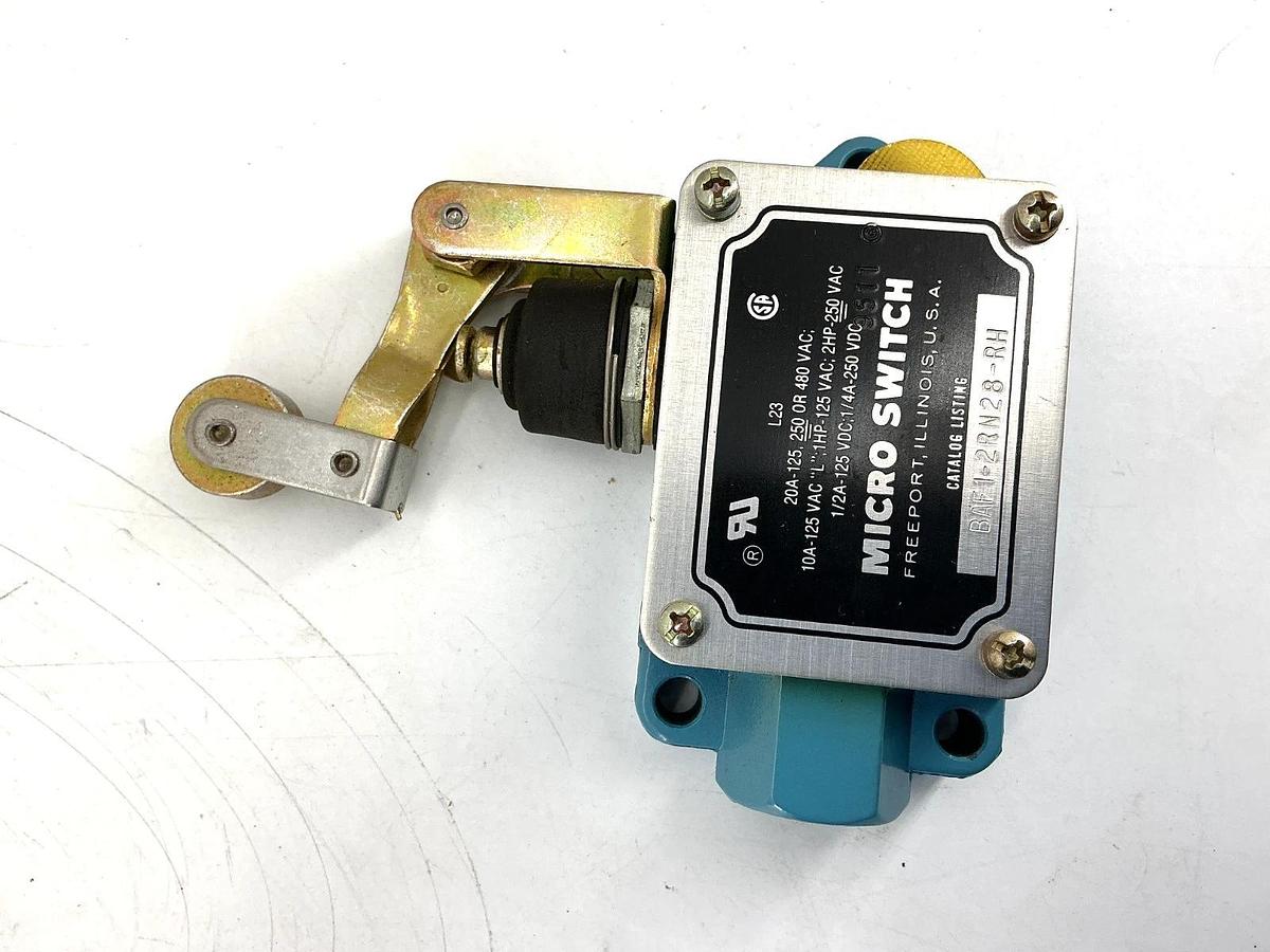 New Honeywell Micro Switch BAF1-2RN28-RH Limit Switch Roller Arm 20A 480VAC