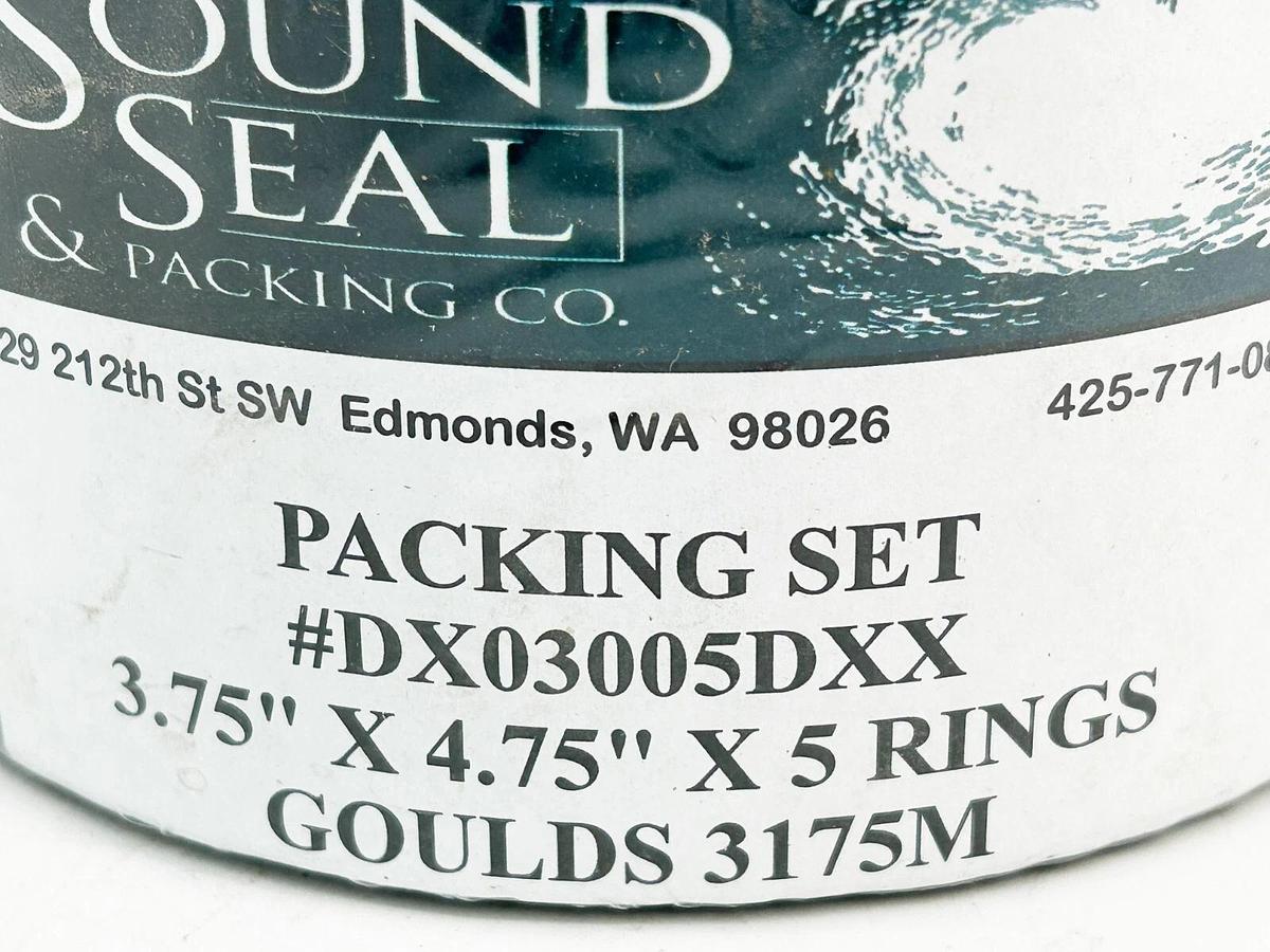 New Sound Seal DX03005DXX Packing Set Pre Cut 3/75"X4.75"X 5 Rings Goulds 3175M