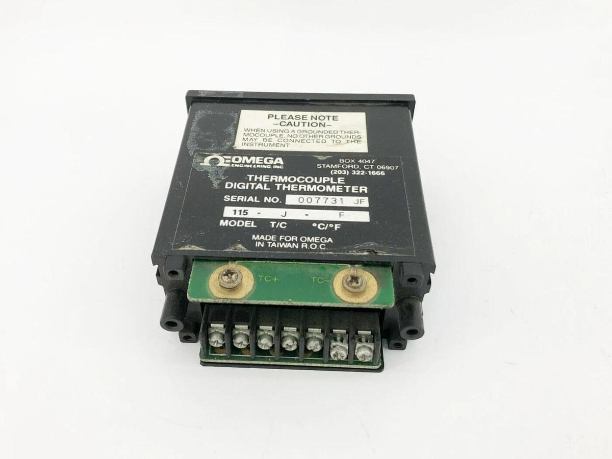 Used Omega 115-J-F Thermocouple Digital Thermometer 115JF