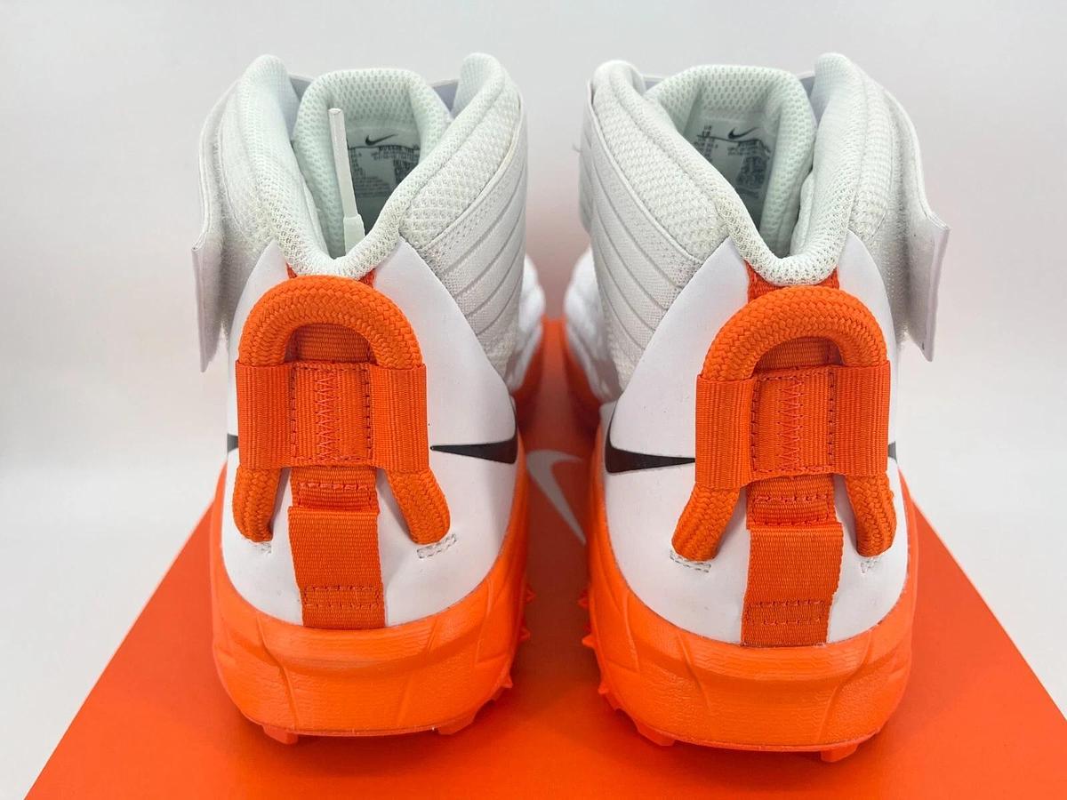Nike Force Savage Pro 2 Shark P White/Orange Size 16 Football Cleats