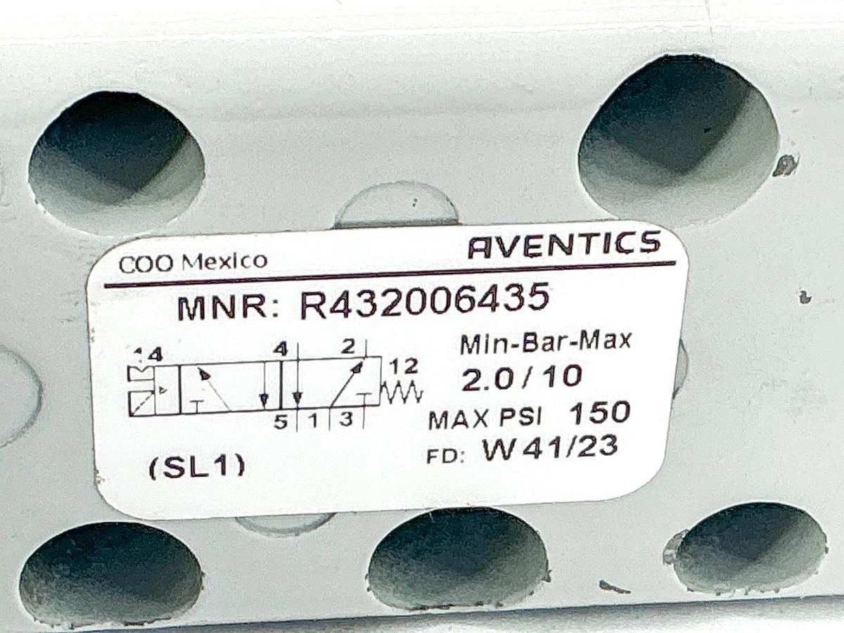 New Aventics R432006435 Solenoid Valve 150PSI 120Vac 5.4VA GT-010061-02440