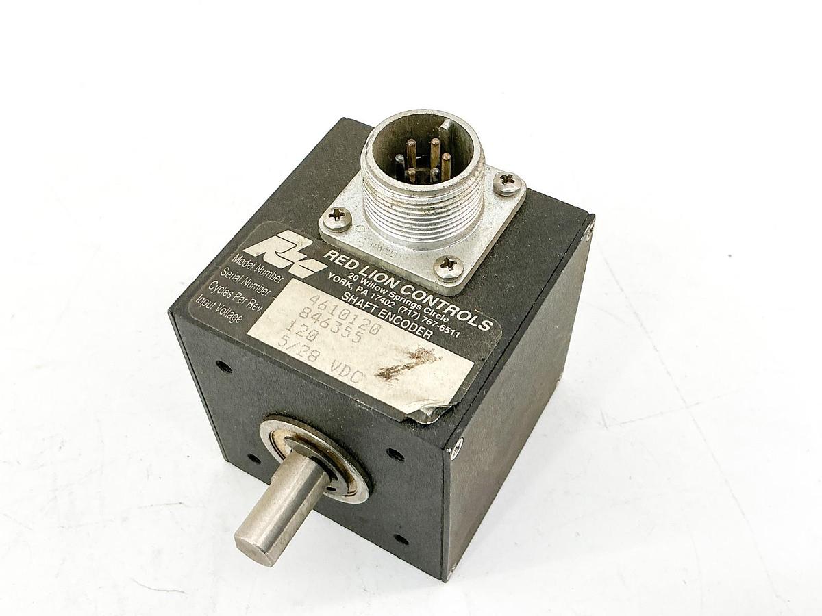Used Red Lion Controls 4610120 Rotary Shaft Encoder 5/28VDC 120Rev