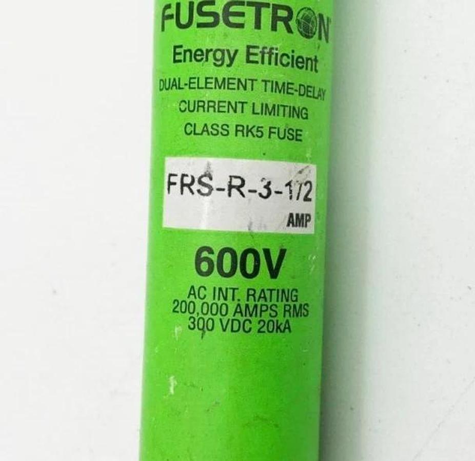 Lot of 5 New Bussmann FRS-R-3-1/2 Time Delay Fuses 3-1/2A 600V Class RK5