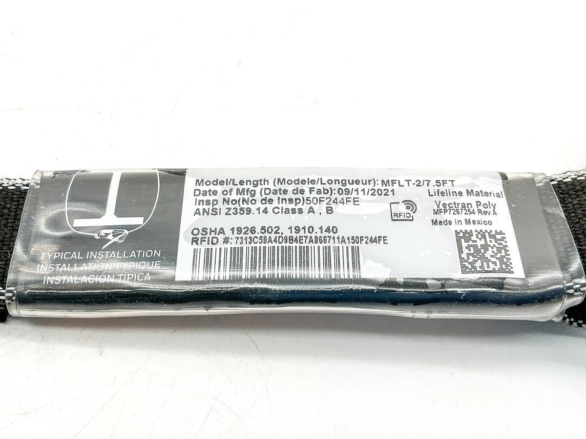 New Honeywell Miller MFLT-2/7.5FT Turbo T-Back Fall Limiter 400LB 612230180881