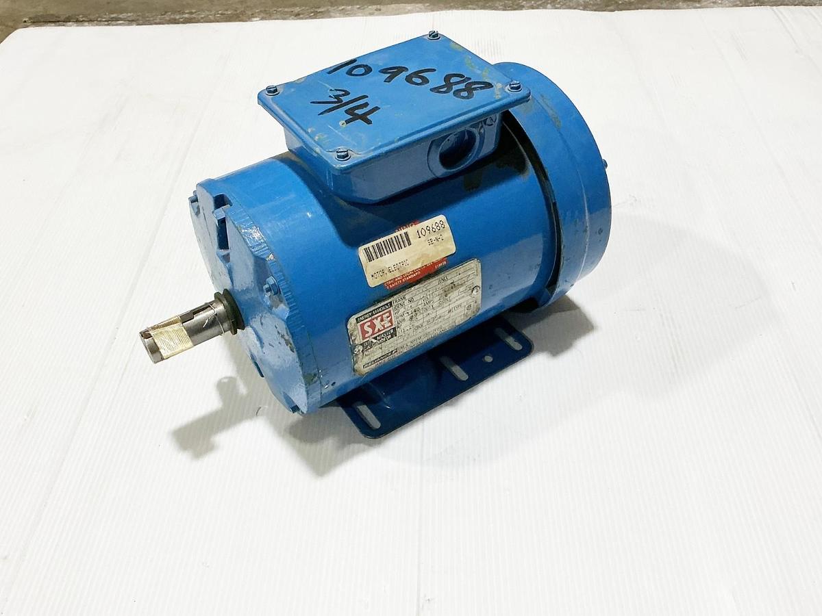 Used Reliance 9147-99-7S Electric Motor 575V 1140RPM 3/4HP 2.6A FK143T Frame