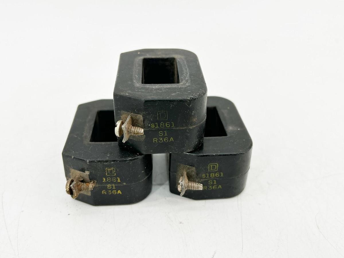 Used Lot of 3 Square D 1861-S1-R36A Magnetic Coil 440/480V 50/60Hz