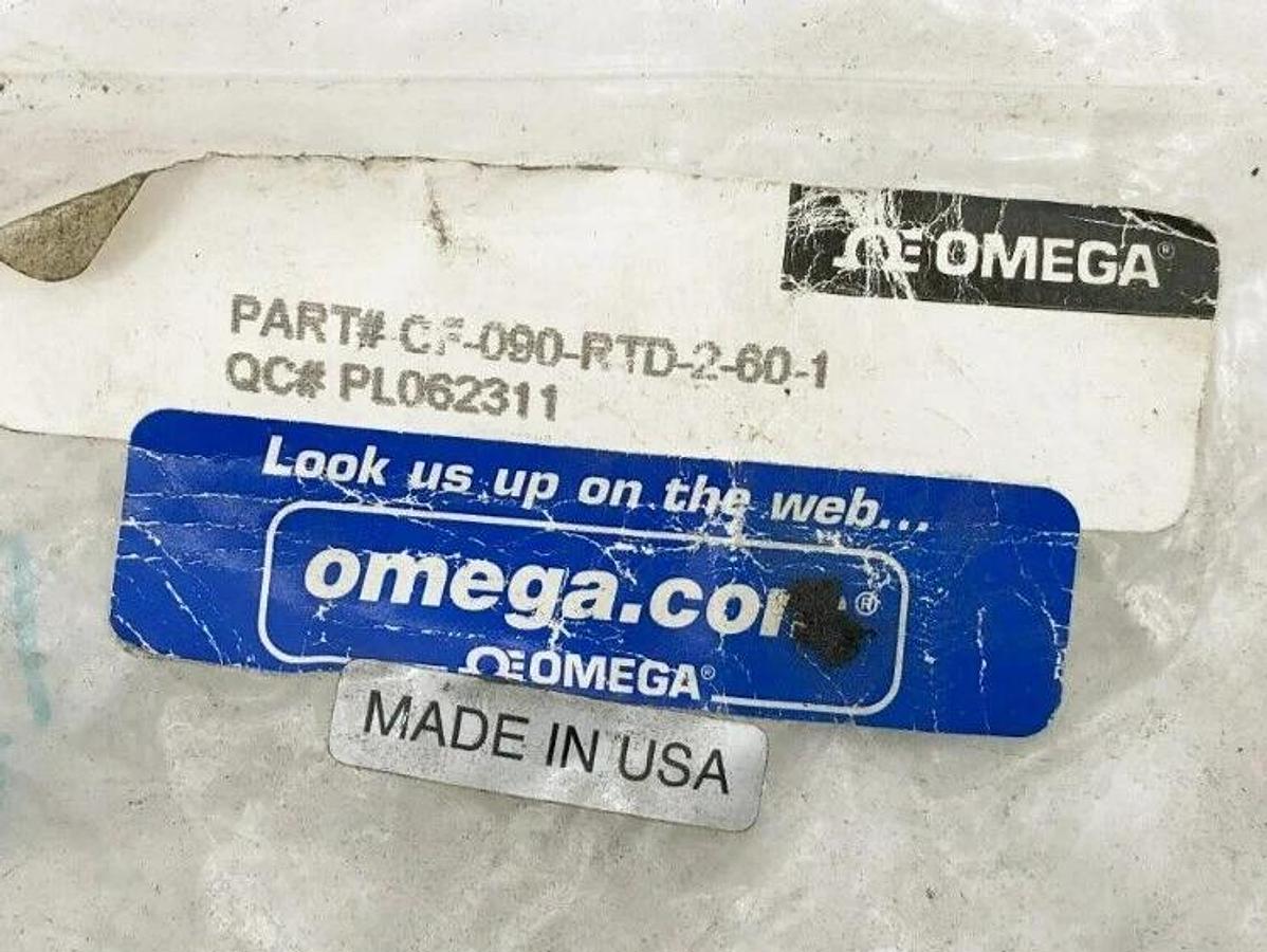 New Omega CF-090-RTD-2-60-1 RTD Sensor -200 °C, 260 °C 100 ohm