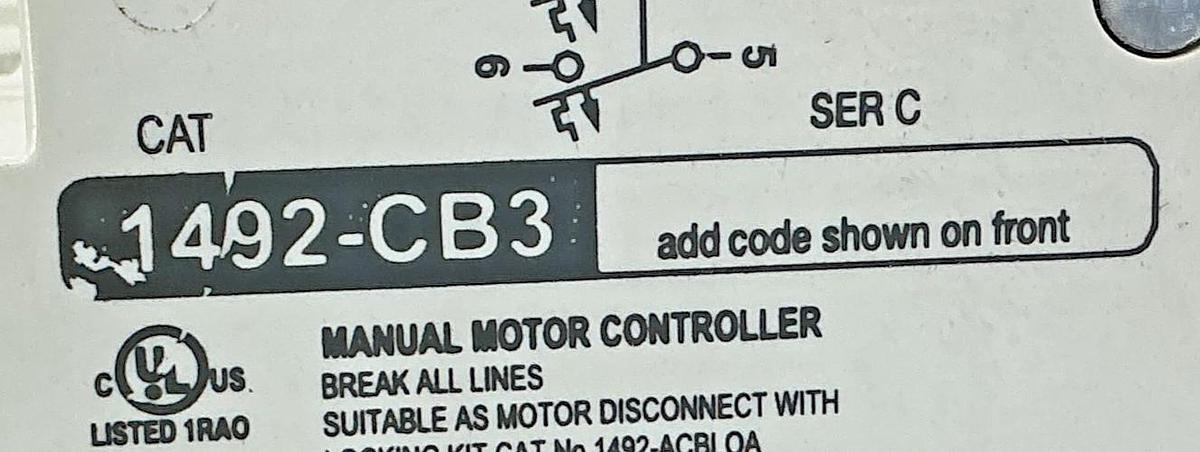 New Allen Bradley 1492-CB3G200 Ser C Circuit Breaker 3P 20A AC 480Y/277V -No Box