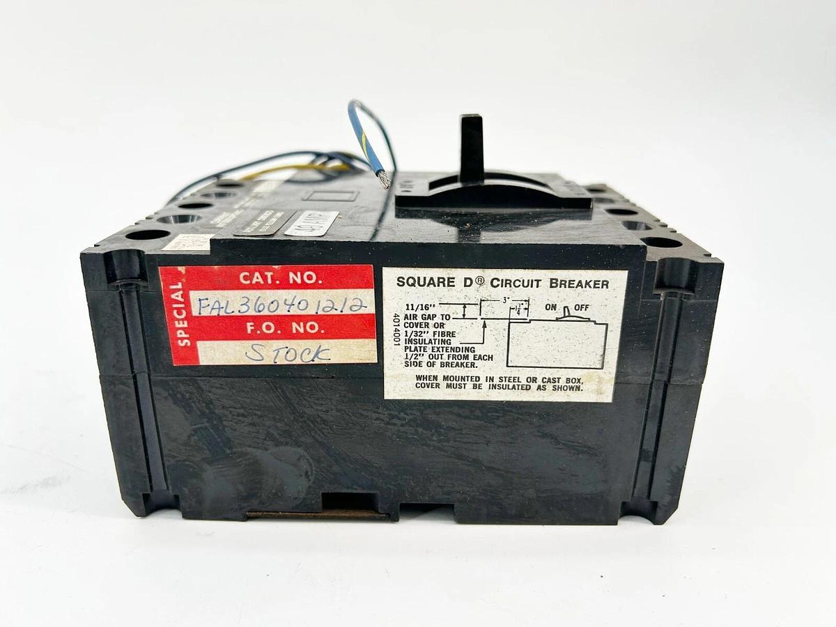 New Square D FAL36040-1212 Circuit Breaker 100A 3P 600V 40A FAL360401212