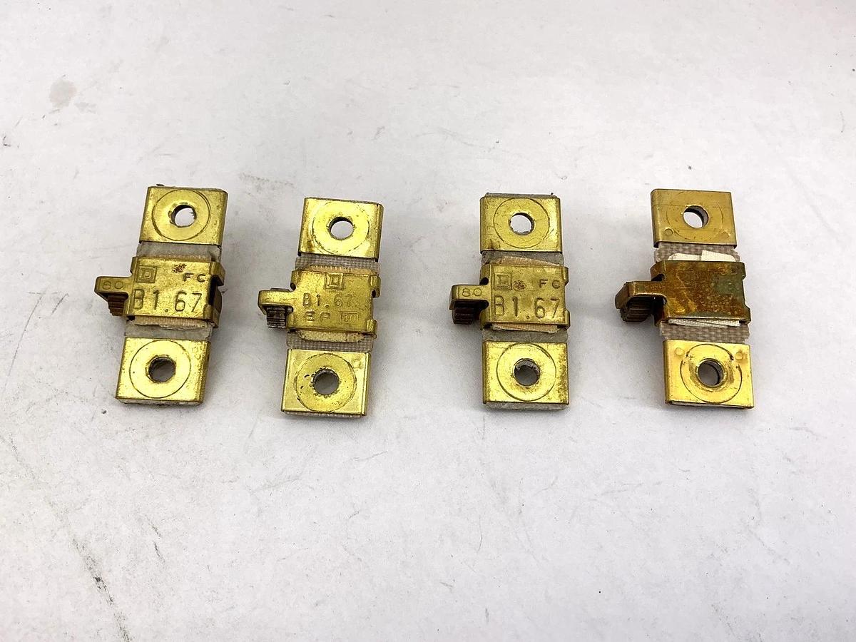 Used Lot of 4 Square D B1.67 Overload Relay Thermal Unit