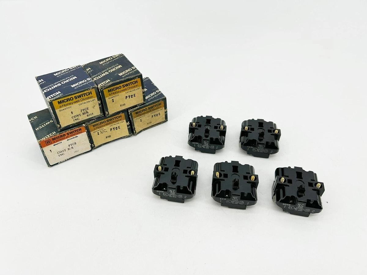 Lot of 5 New Honeywell Microswitch PTCE Contact Blocks 1NC 600VAC