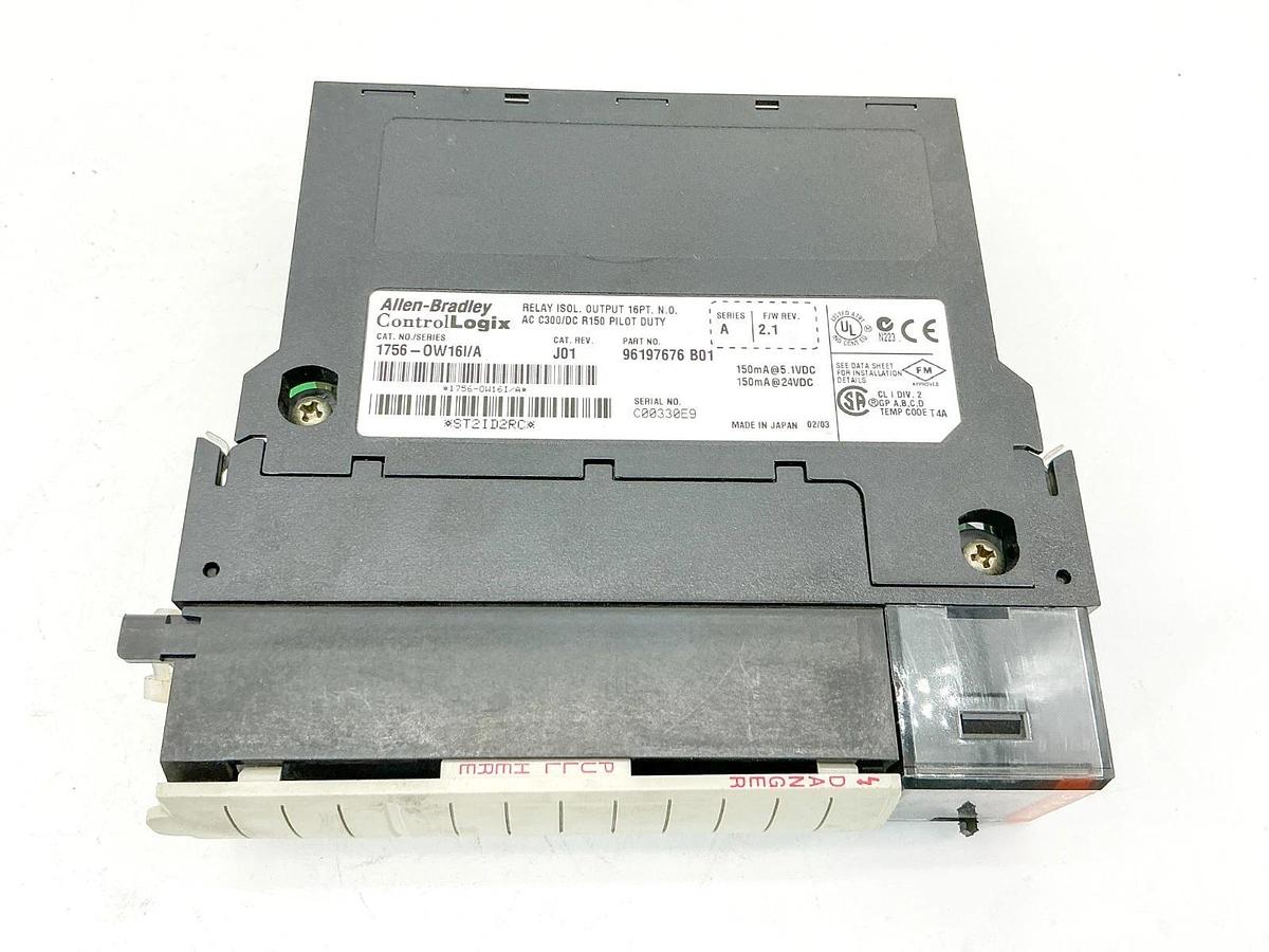 Used Allen Bradley 1756-OW16I Ser. A Relay ISOL Module 16PT 24VDC - No Box