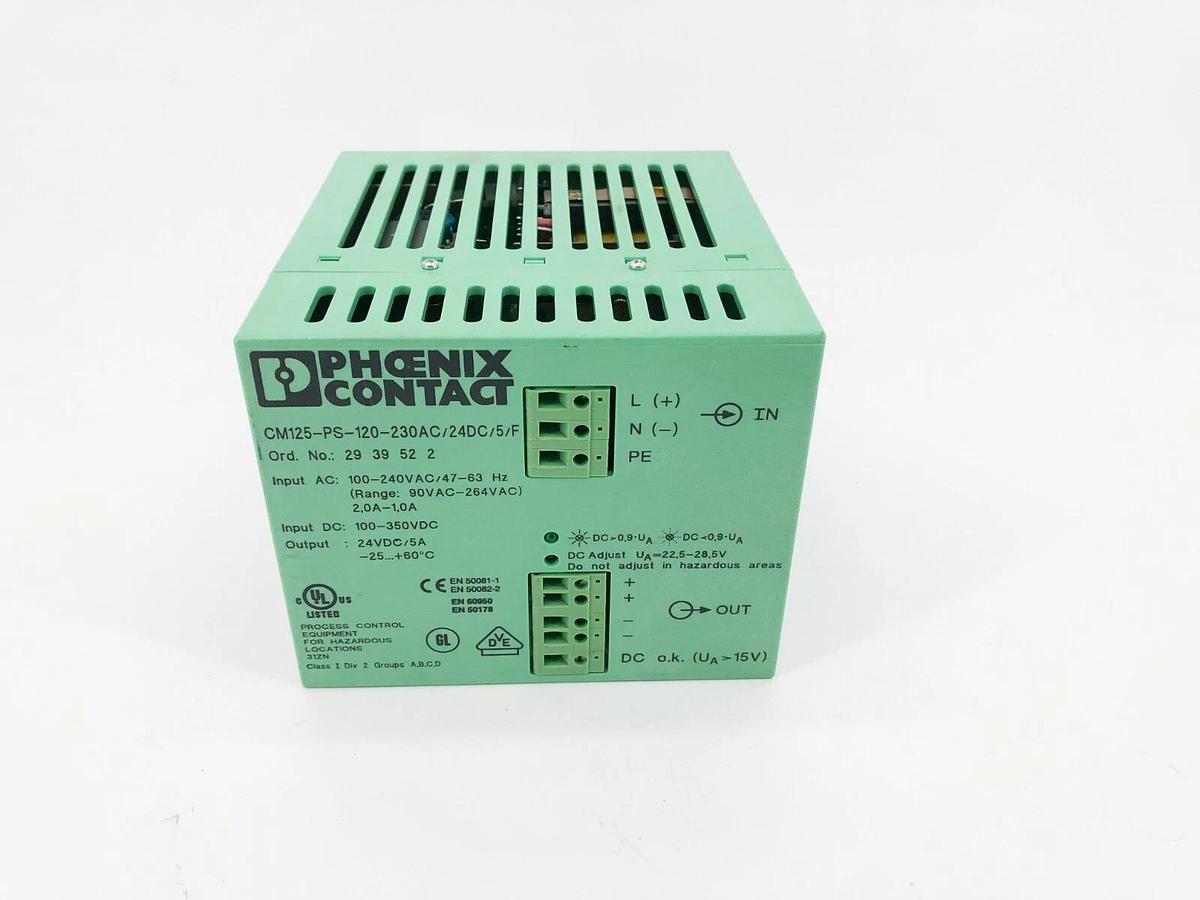 New Phoenix Contact CM125-PS-120-230AC/24DC/5/F Power Supply 24VDC 5A 2939522