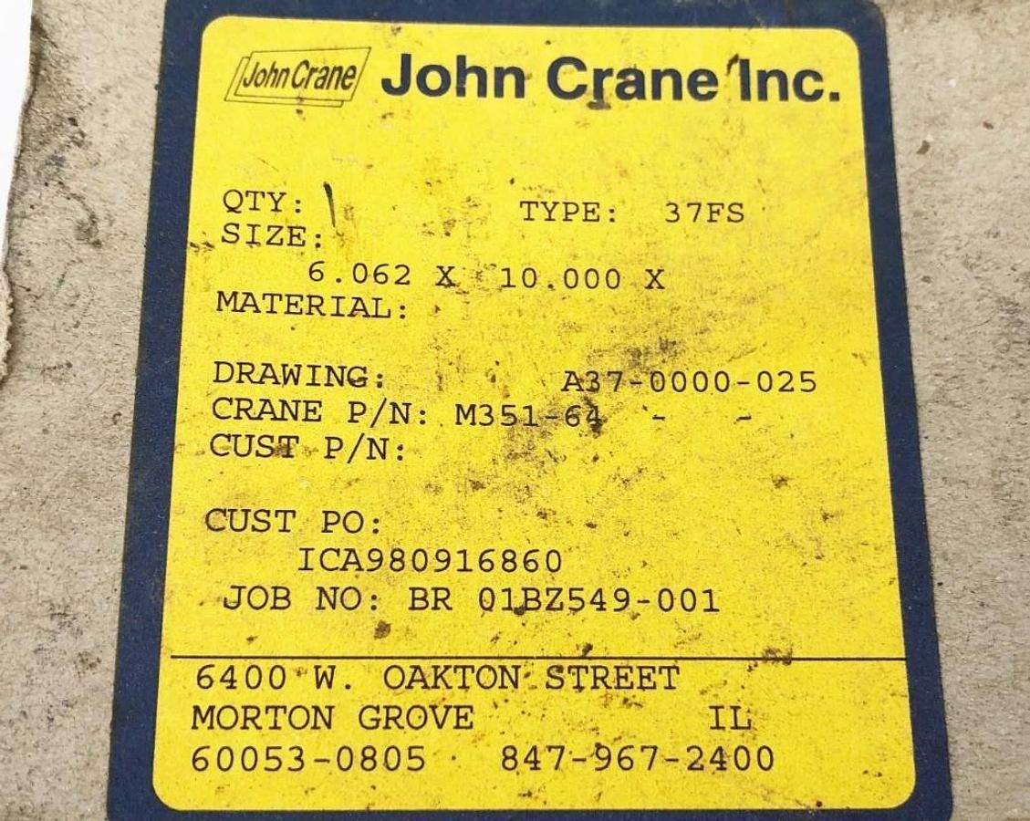 New John Crane Type 37FS Split Seals w/ Installation Kit B768-60 M351-64