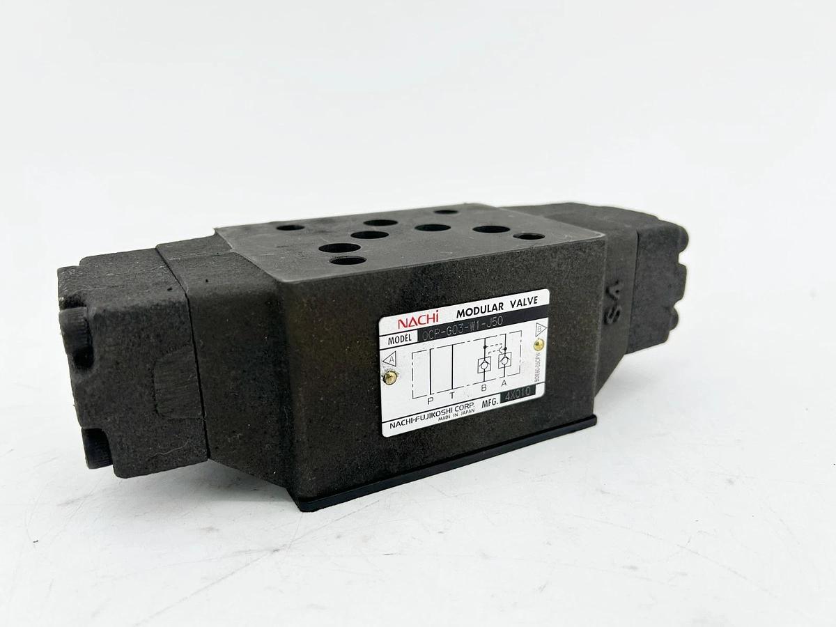 New Nachi OCP-G03-W1-J50 Flow Regulator Modular Valve BDE80-03CPW - No Box