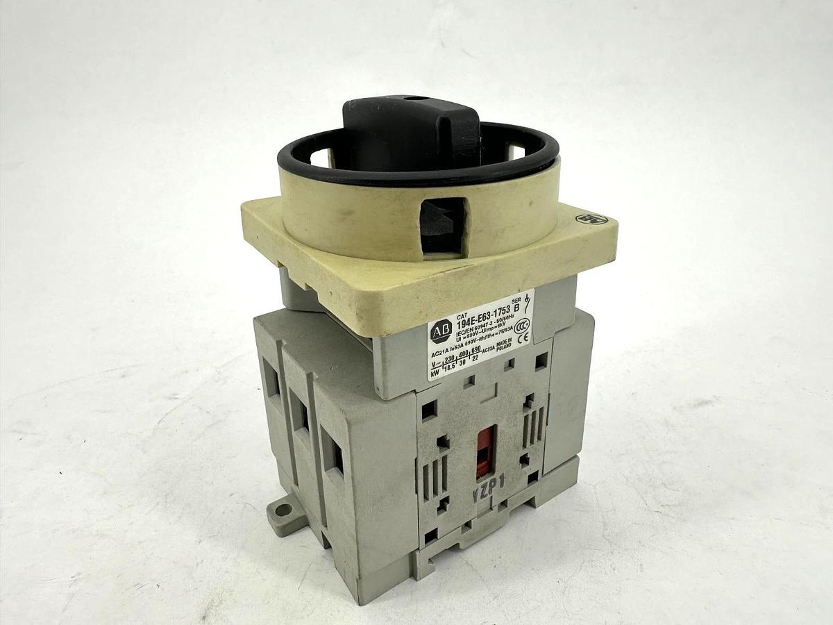 New Allen Bradley 194E-E63-1753 Ser. B Load Switch 63A 600VAC - No Box