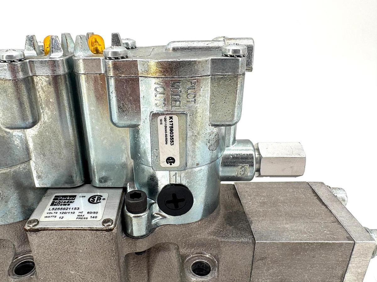 New Parker L5255921153 Double Solenoid Valve 120VAC - No Box