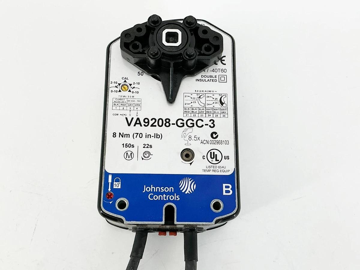 New Johnson Controls VA9208-GGC-3 Electric Actuator 7 IN-LB 24V 50/60Hz