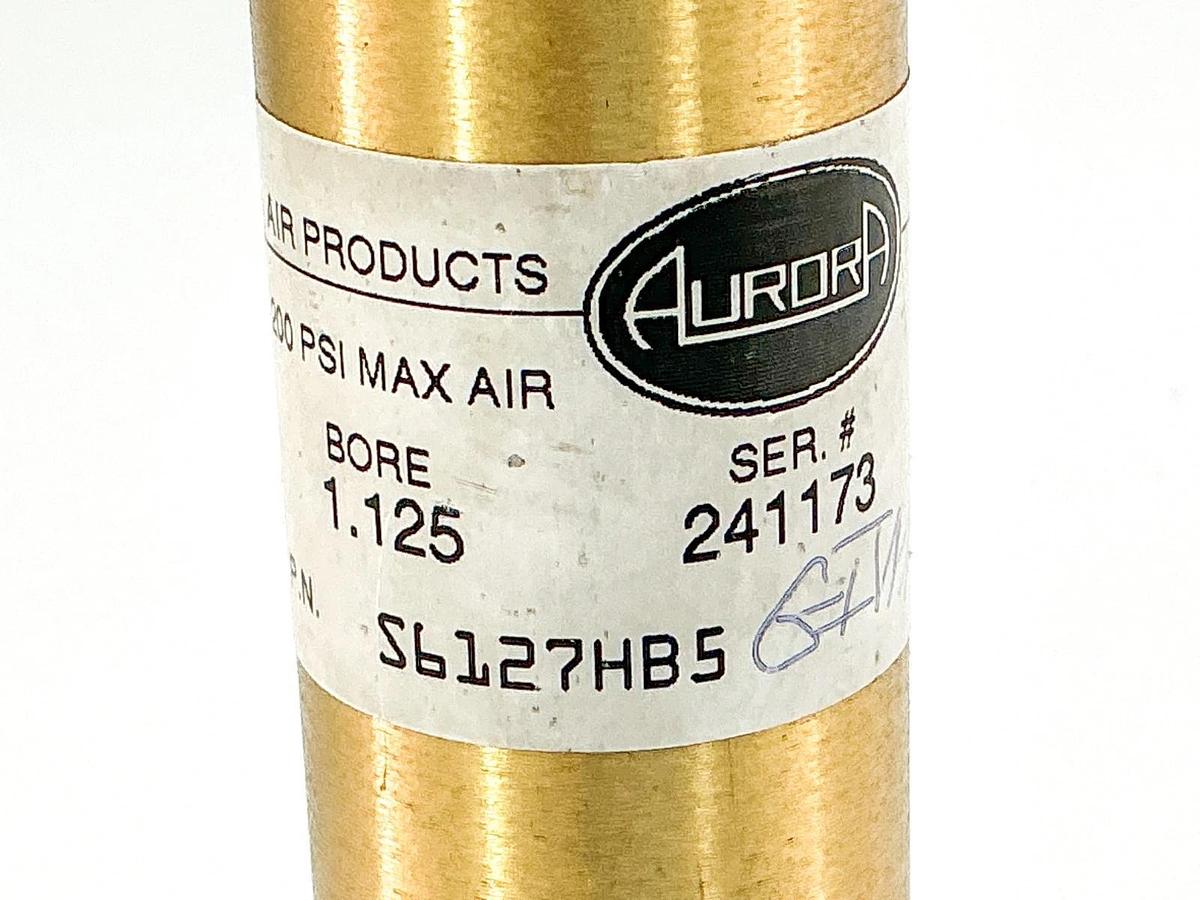 New Aurora S6127HB5 Pneumatic Cylinder 200PSI 1.125" Bore 5" Stroke