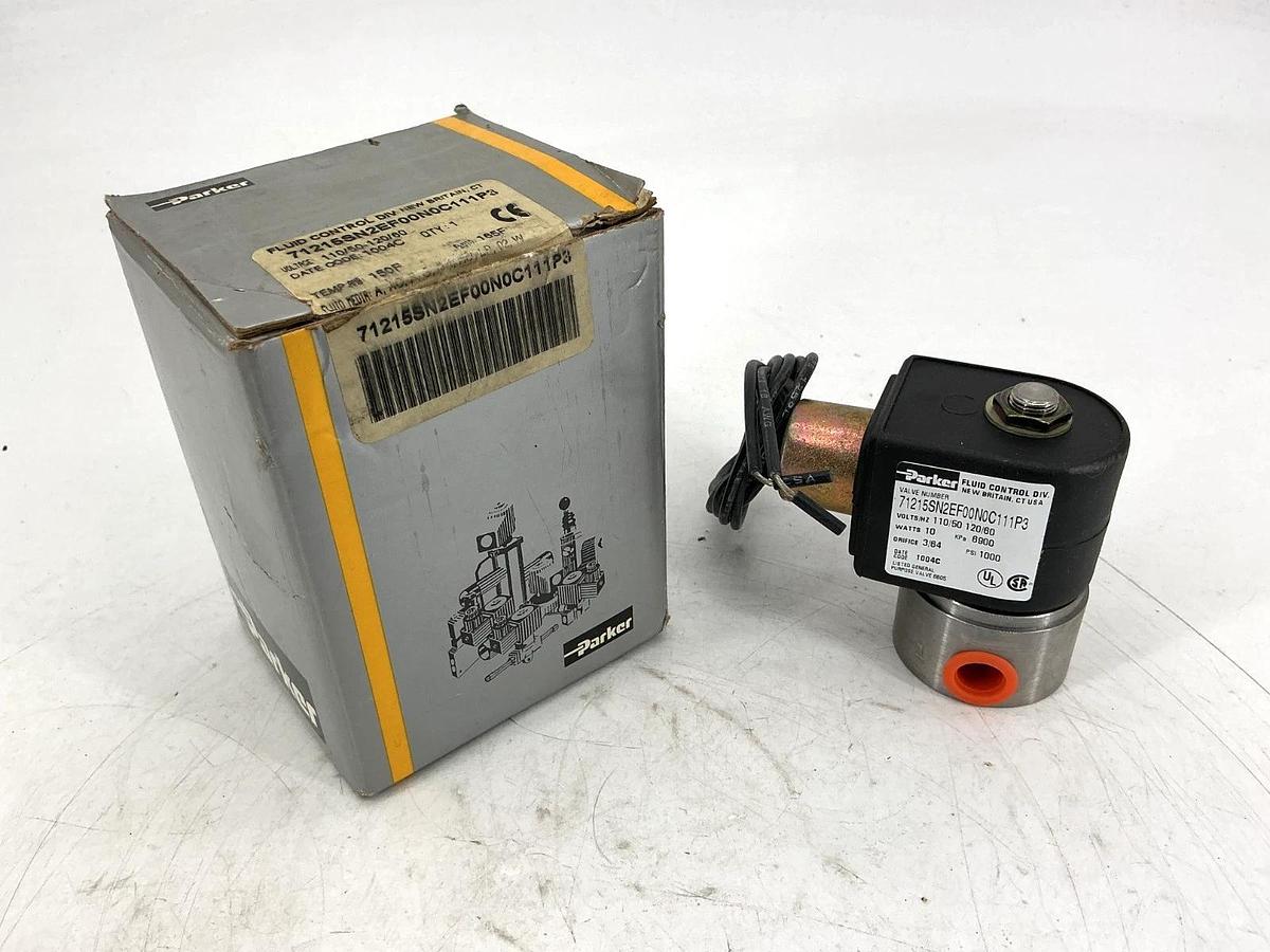 New Parker 71215SN2EF00N0C111P3 Solenoid Valve 2-Way 110/120V 50/60HZ