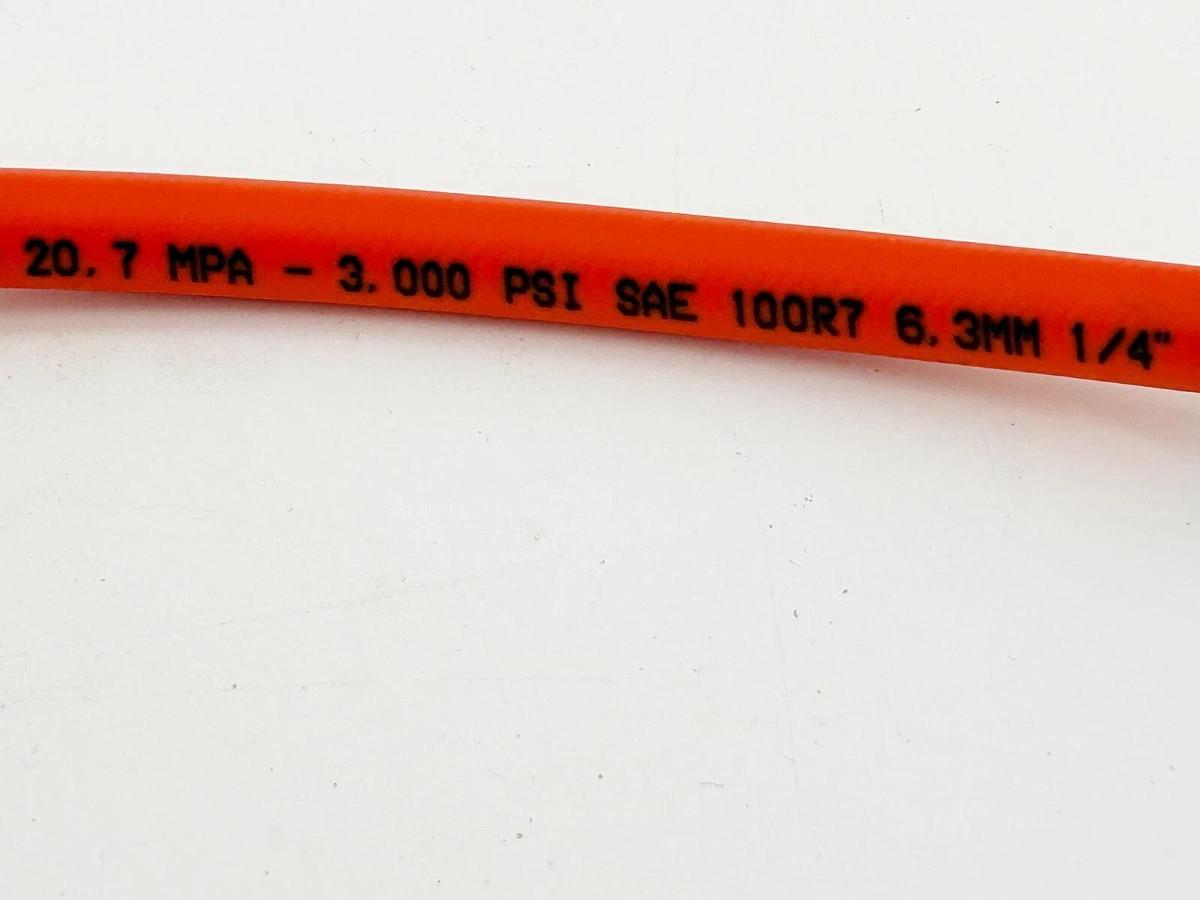 New Parker Parflex 518C-4 Hose 24" Length Orange 3PSI SAE 1/4" ANSI 150PSI 7MPA