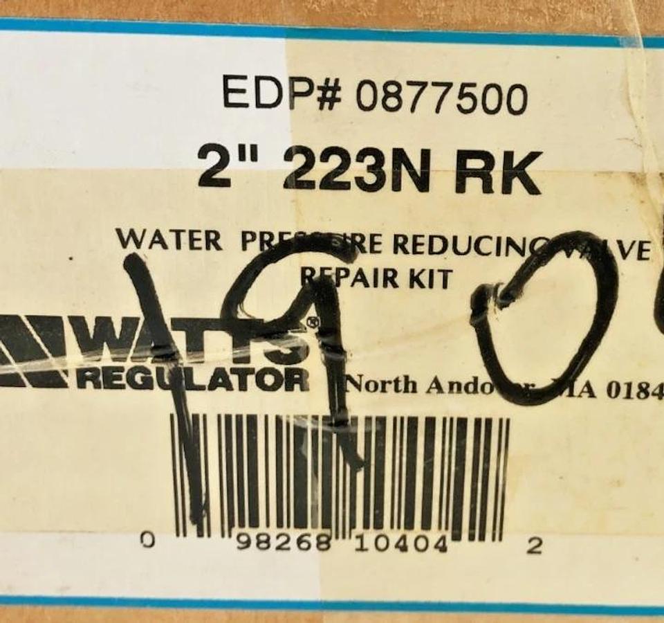 New Watts 2" 223N RK Water Pressure Reducing Valve Repair Kit 0877500