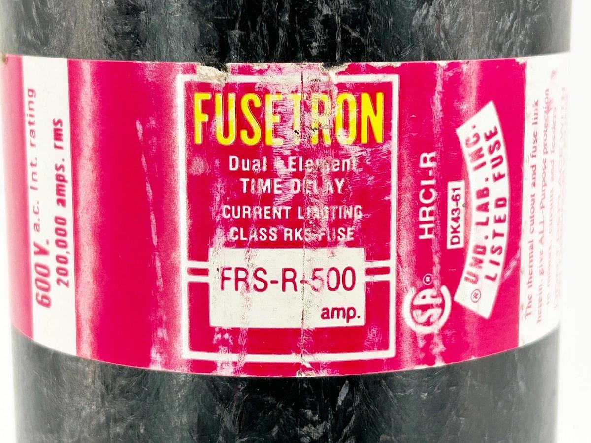 New Bussmann FRS-R-500 Dual Element Time Delay Fuse 500A 600V W/O Box Old Style