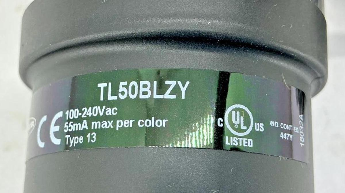 New Banner TL50BLZY Beacon Tower Light 1-Color Indicator 4-Wire 100/240VAC