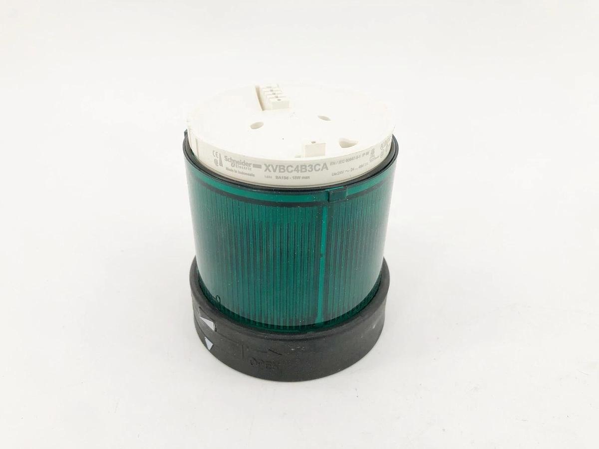 New Schneider Electric XVBC4B3 Green Flashing Light Unit 24-48V