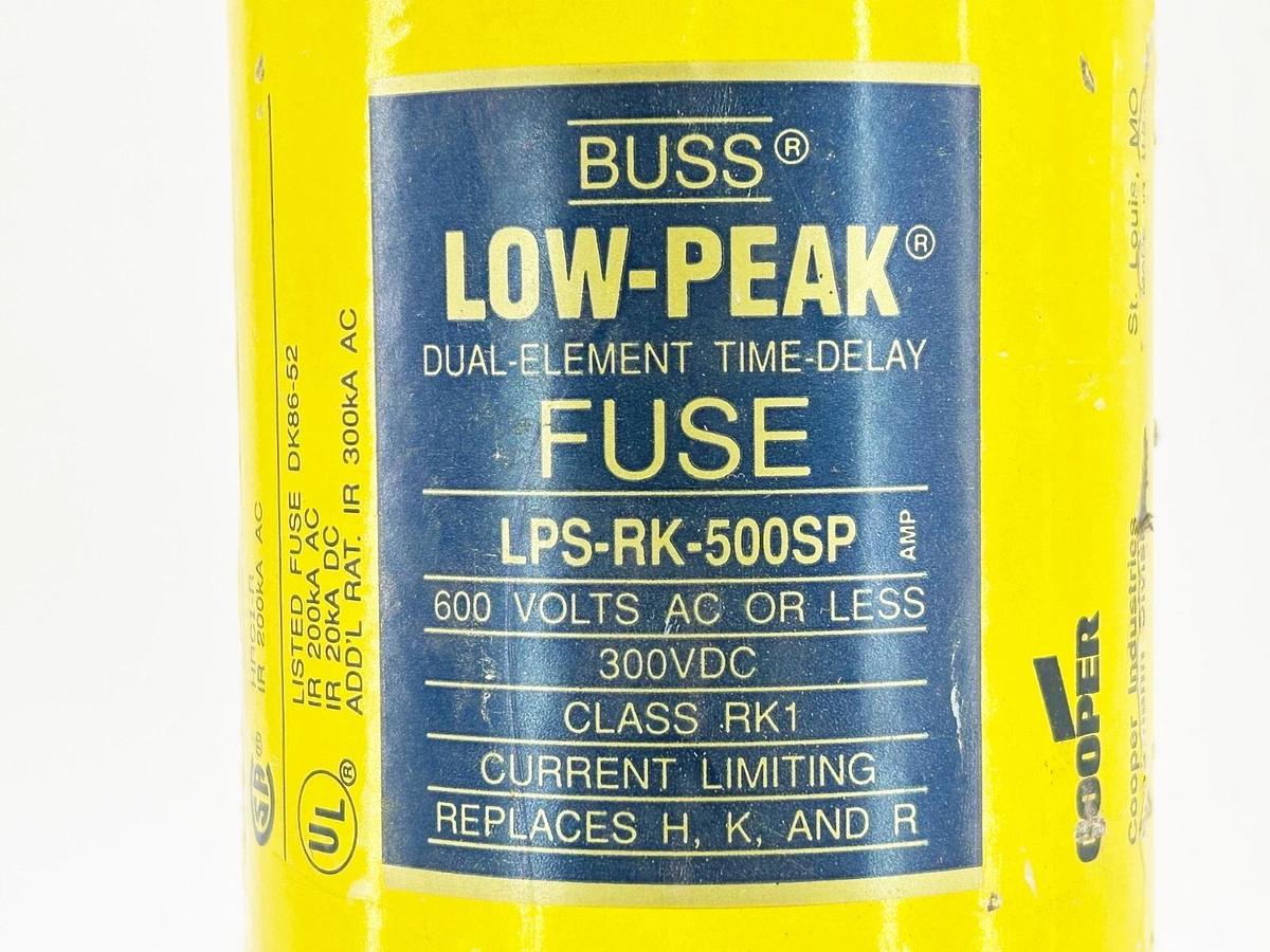 New Bussmann LPS-RK-500SP Dual Element Time Delay Fuse 500A 600V