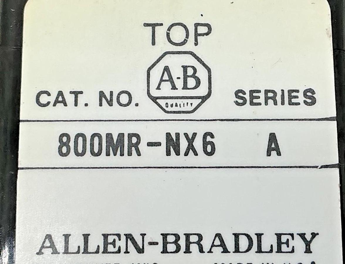 New Allen Bradley 800MR-NX6 Ser A Round Selector Switch 2Pos Maintained