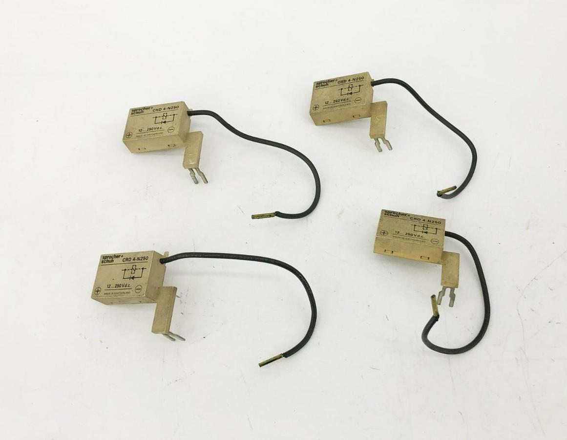 Used Lot of 4 Sprecher + Schuh CRD 4-N250 Surge Suppressors 12...250VDC CRD4N250
