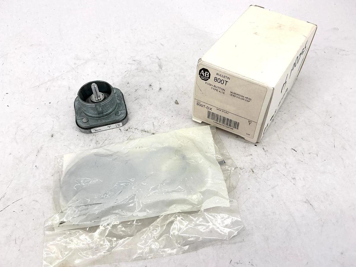 New Allen Bradley 800T-DX Ser T Pushbutton Type 4&13 Mushroom Headless Color Cap