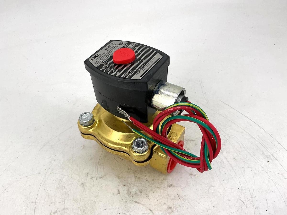 New Asco EF8210G054 120VAC Solenoid Valve 2-Way 150PSI 1" Pipe 16.1W 5JC42