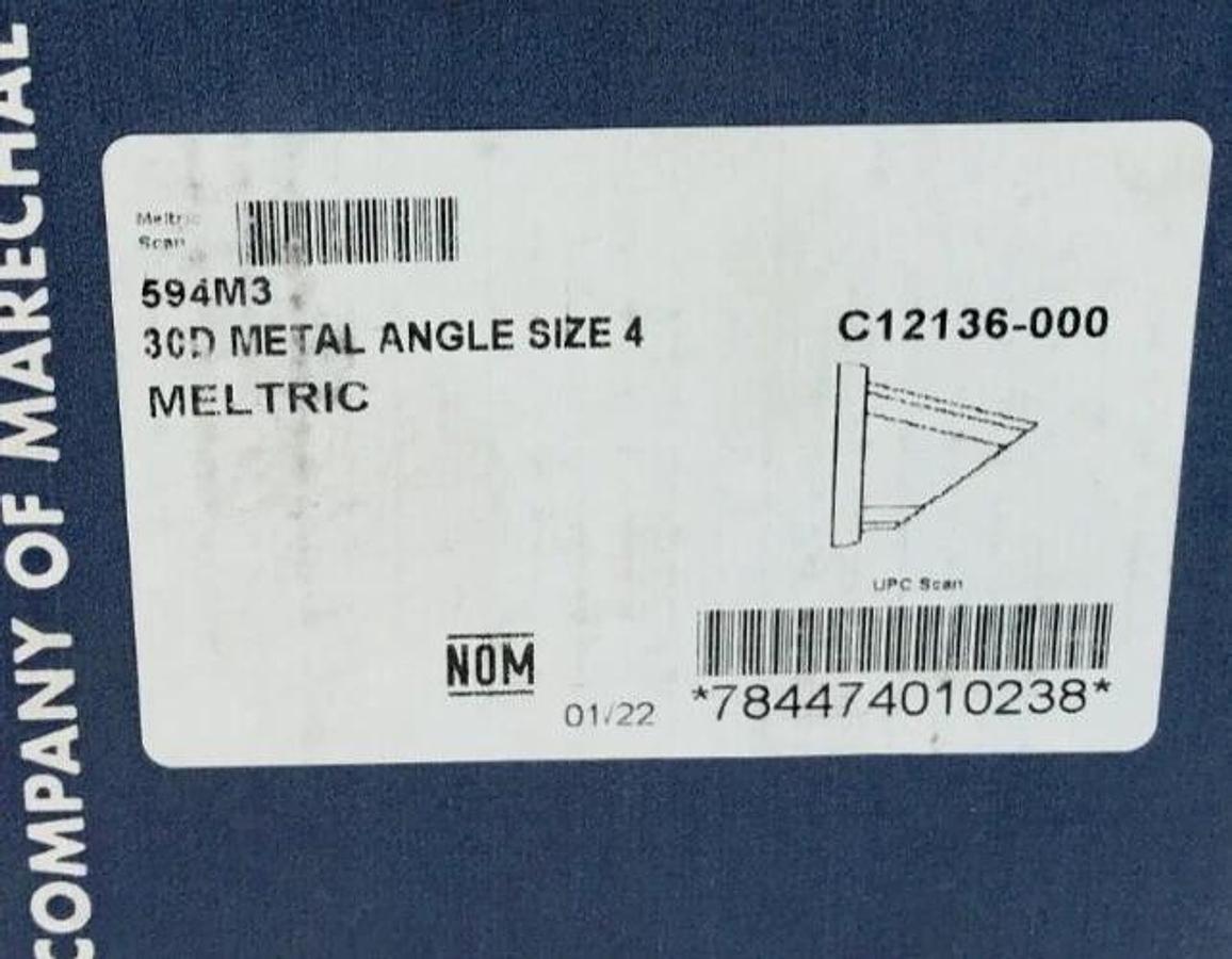New Meltric 594M3 Angle Adapter 30 Degree Size 4 Aluminum Painted Blue