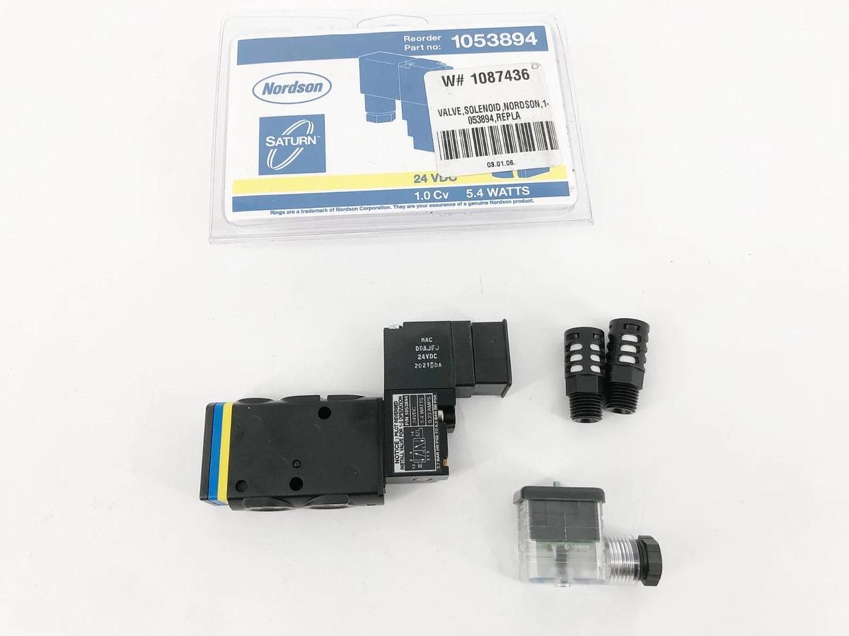 New Nordson 1053894 Solenoid Valve 24VDC 5.4W 0.23A