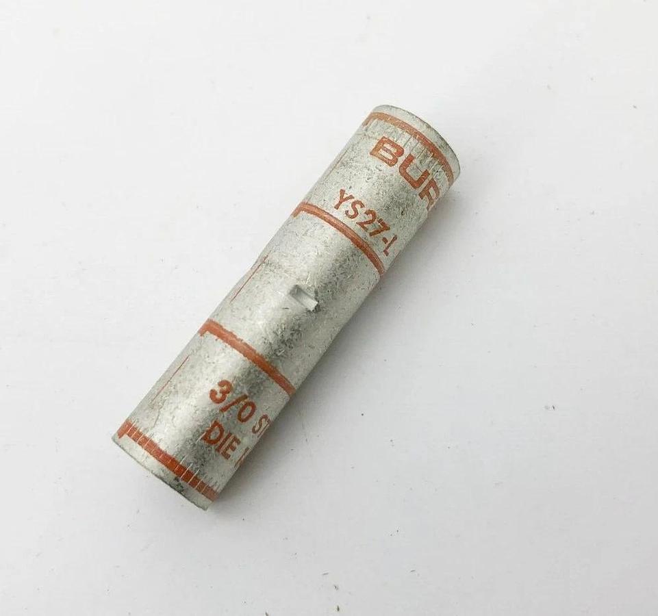 Lot of 3 New Burndy YS27-L N150 Splice Connectors 3/0 STR Orange 14 Or 101