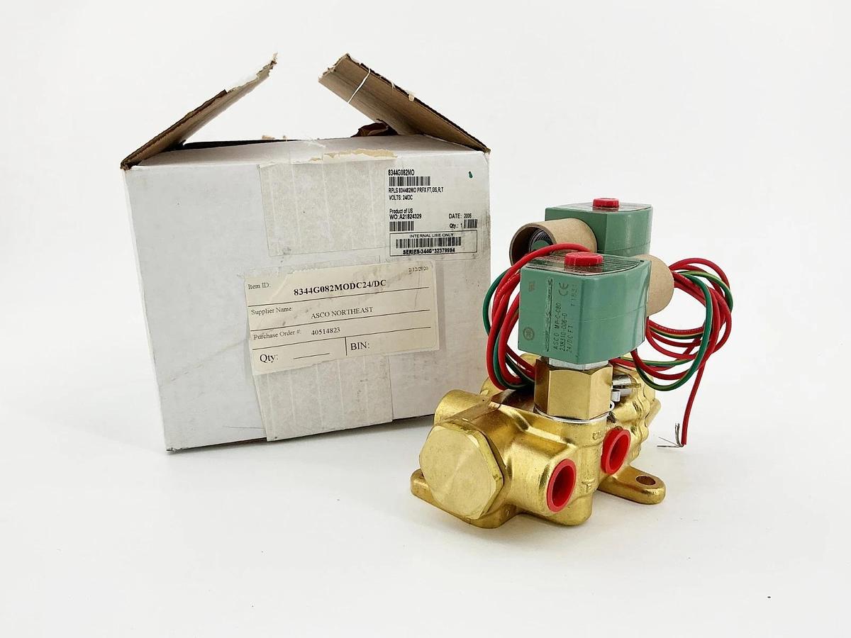 New Asco 8344G082MO 24V Solenoid Valve 125PSI 1/2" Pipe 10.6W