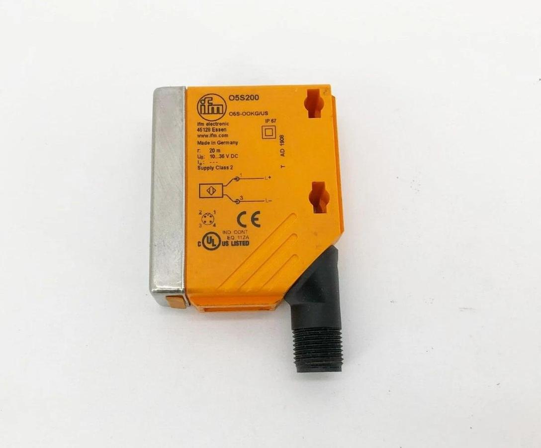 Used IFM Efector O5S200 Through-Beam Sensor Transmitter 20m 10-36VDC Bottom Port
