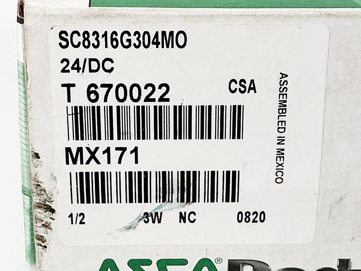 New Asco SC8316G304MO Solenoid Valve 150PSI 1/2" 1.4W 24VDC